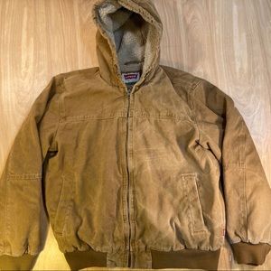 Levi's Canvas Sherpa Hooded Work Jacket Mens Large